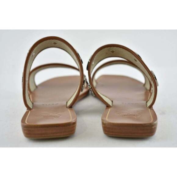 Christian Louboutin Bitcorn Flat Biscotto Brown Leather Slide Slip On Sandal 37 - Picture 11 of 12